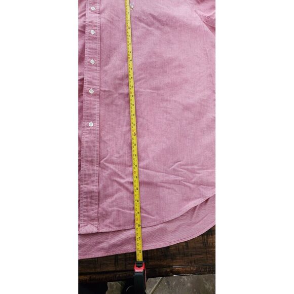 Polo Ralph Lauren Oxford Shirt Men XXL 2XL Red White‎ Plaid Blake Cotton Y2K - Picture 8 of 9